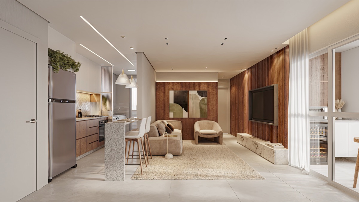 Living 74m²